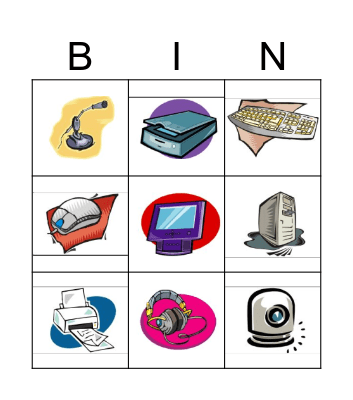 Computer parts - lower grades Bingo Card