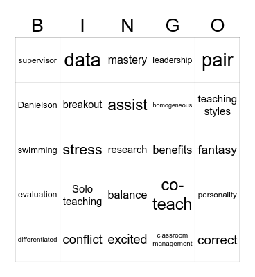 CT Bingo Card