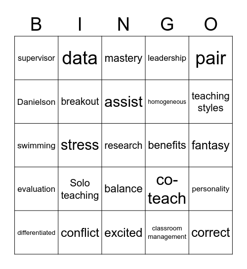 CT Bingo Card