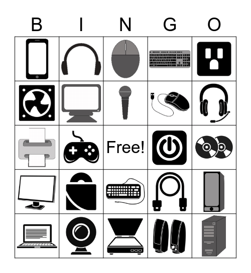 Computer Parts Bingo Card