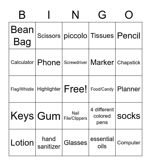 Bingo Card