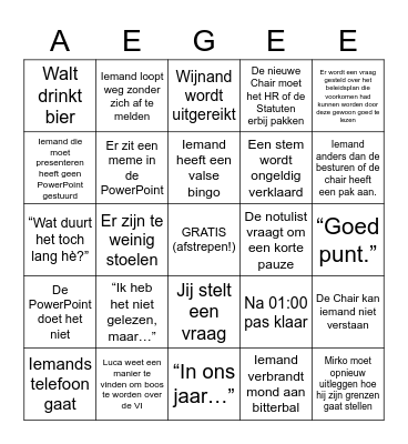 Wissel-ALV 2022 BINGO Card