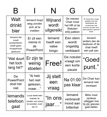 Wissel ALV 2022-2023 BINGO Card