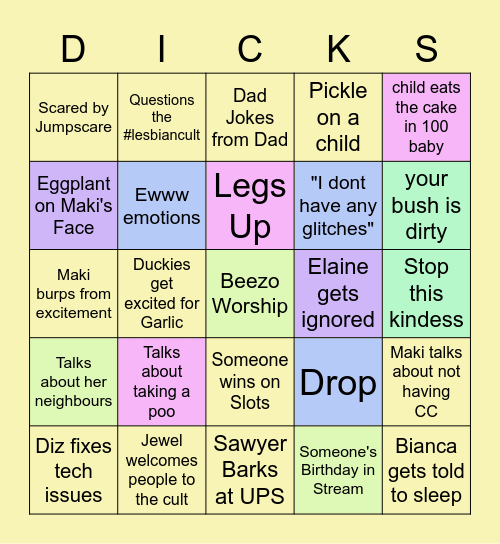 Maki Bingo Card