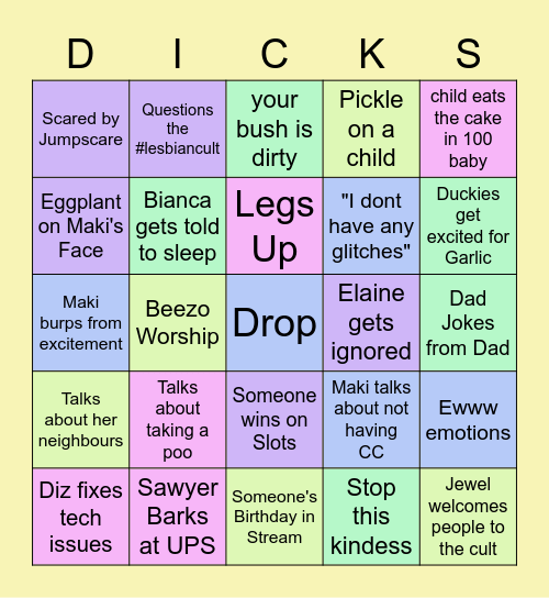 Maki Bingo Card