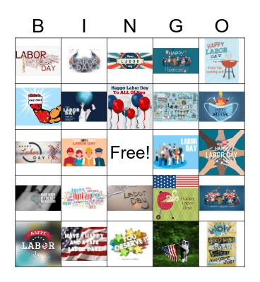 LABOR DAY BINGO! Bingo Card