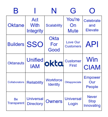 Okta Bingo Card