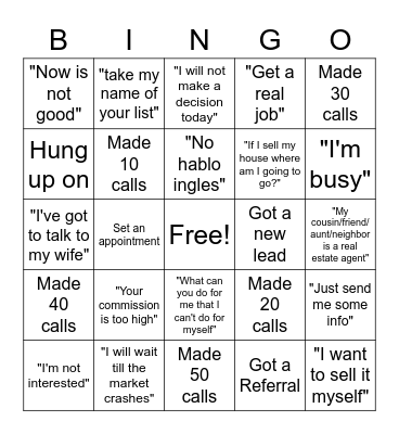 Power Day Bingo Card