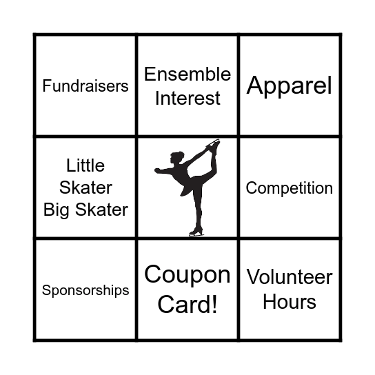 Hutchinson Figure Skating 22-23 Bingo Card