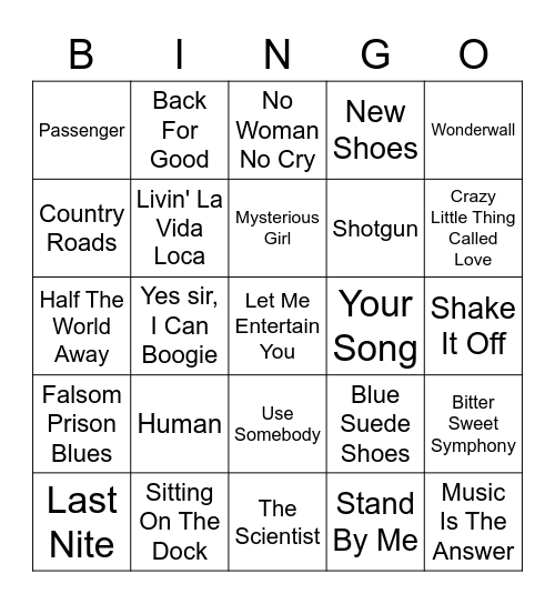 Round One Bingo Card