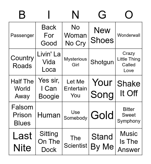 Round One Bingo Card