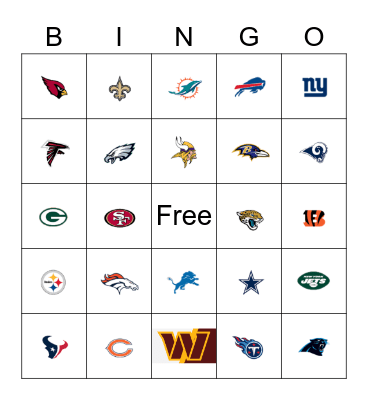 FOOTBALL BINGO Card