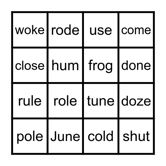 Mod 2 Week 1 Bingo Card