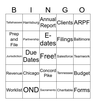 Employee Appreciation Day! Bingo Card