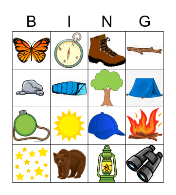 Camping! Bingo Card