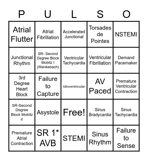 PULSO Bingo Card