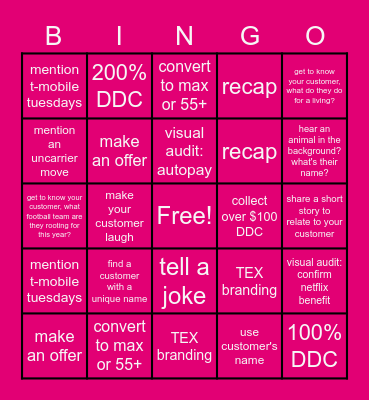 Bingo! Bingo Card