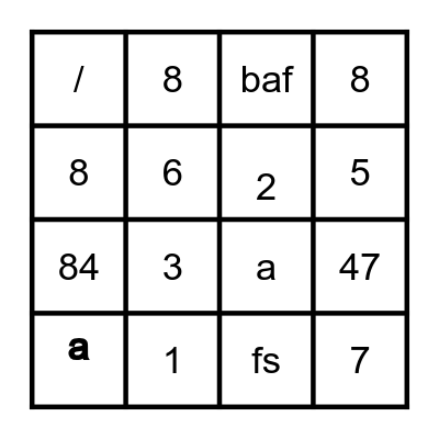 Jess Mata Loteria Bingo Card