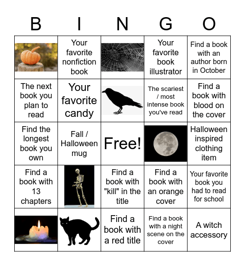 The Haunted Library Bingo Card