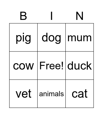Bark George Bingo Card