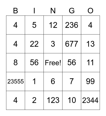 SUVI 2022 BINGO Card