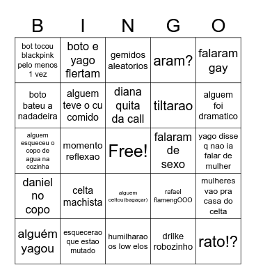 bingo da call Bingo Card
