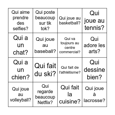 Lotto de la rentrée Bingo Card