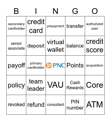 PNC BINGO Card