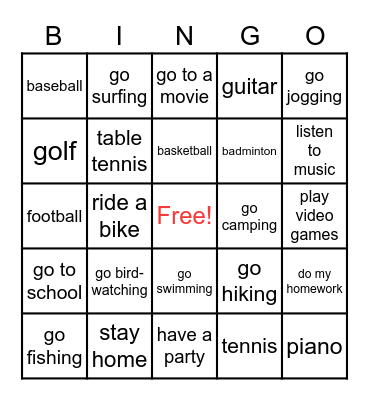 Review Bingo Card