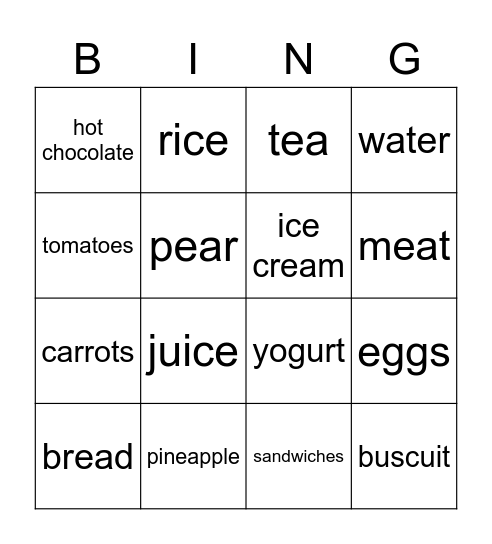 FF1 unit 12 Bingo Card