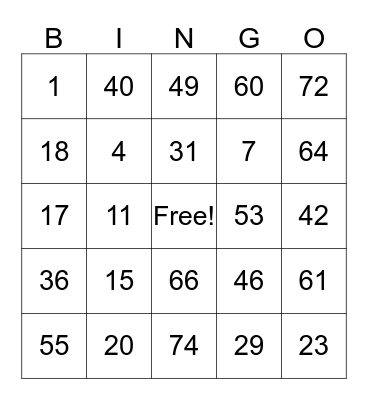 HALLOWEEN BINGO Card