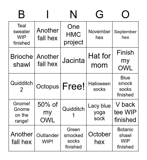 genmai Fall 22 HPKCHC Bingo! Bingo Card