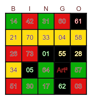 Cil Chaii Bingo Card