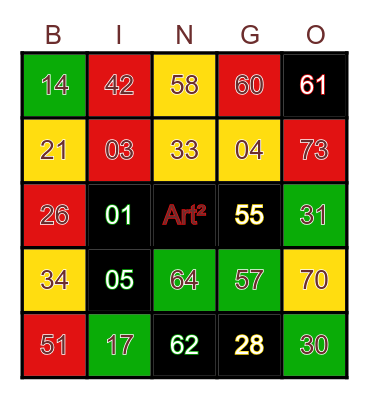 Cil Chaii Bingo Card