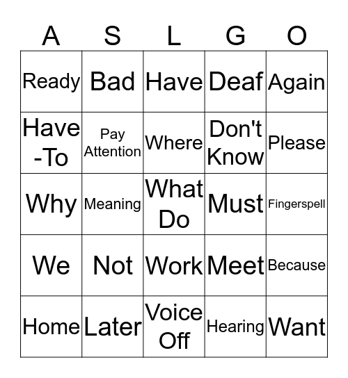 Introductions List 2 Bingo Card