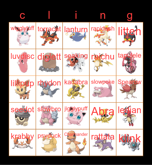 hate Bingo Card