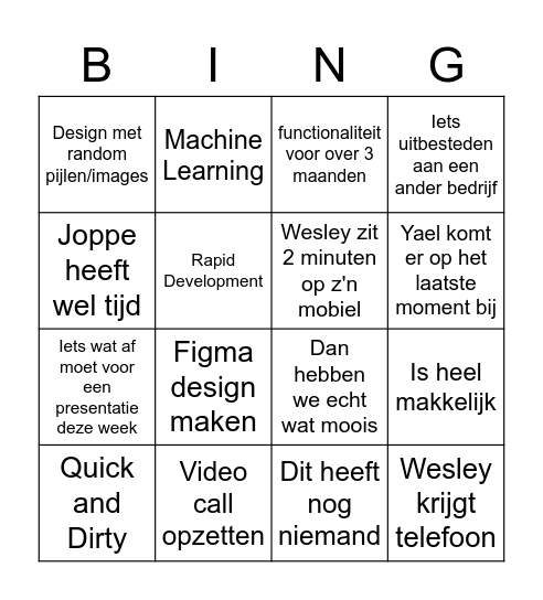 Grid Meeting Bingo Card