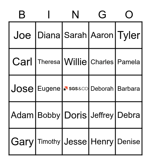 SGS MANILA Bingo Card