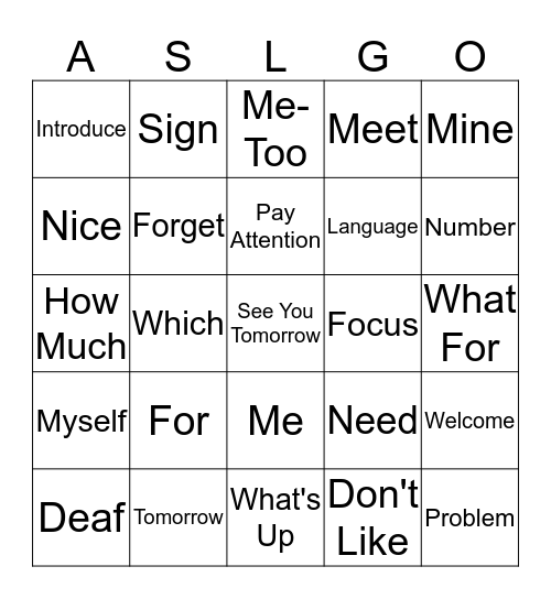 Introductions List 4 Bingo Card