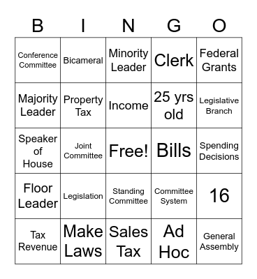 SS8CG2 Bingo Card