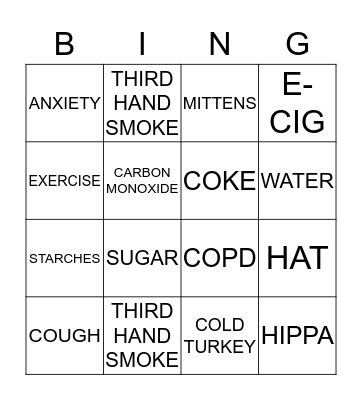 HEALTHY LIVING Bingo Card