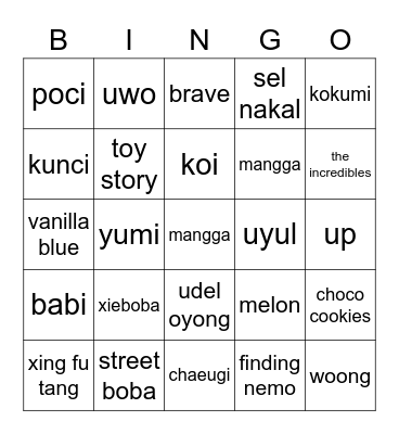 BUZY Bingo Card