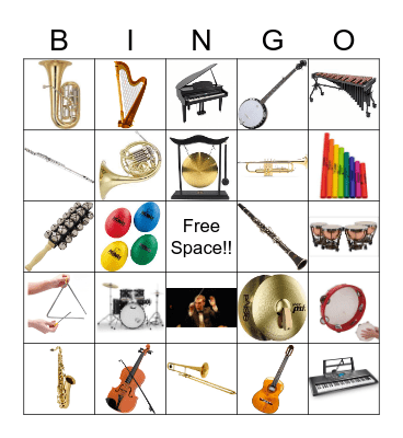 Instruments Bingo Card