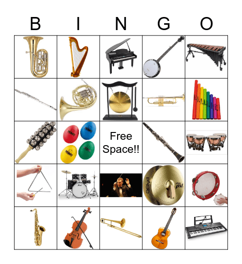 Instruments Bingo Card