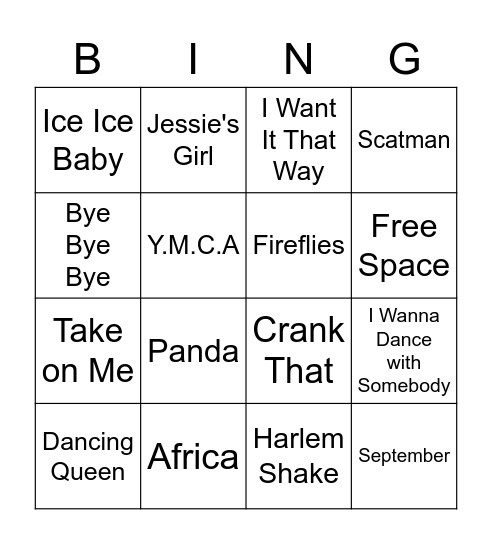 Mr. Howell's Music Bingo Card