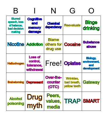 A Second Look Bingo Card