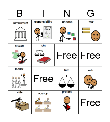 September Vocabulary Bingo Card