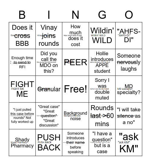 ROUNDS Bingo Card