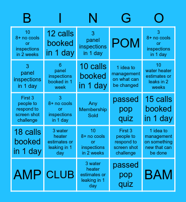 September 2nd - 16th Bingo Card