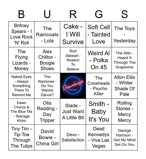 VBW5G1 Bingo Card